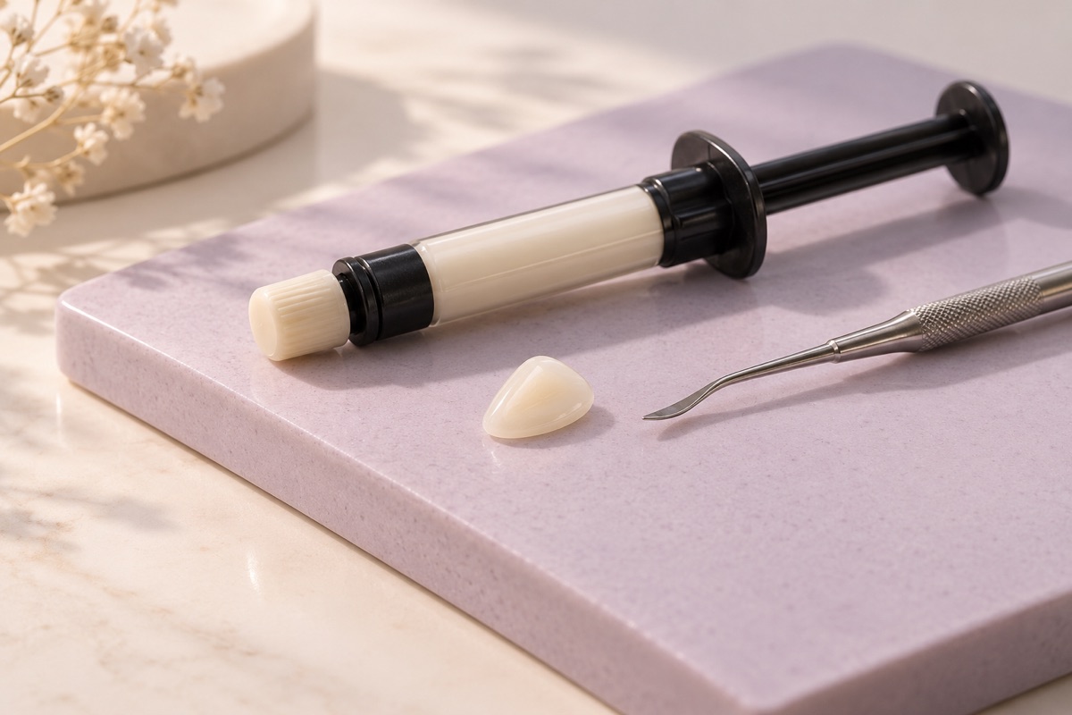 Composite material for dental restorations.